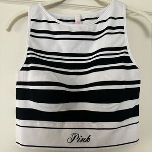 Black/White Striped VS Pink Top w/ bra